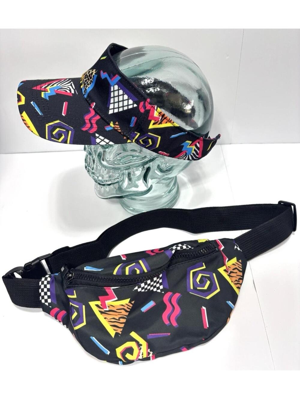 Retro Fanny Pack Sun Visor Hat Retro Waist Bag Accessories Men Women Party Golf